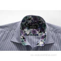 Diseño de estampado floral de cuello camisa casual para hombres